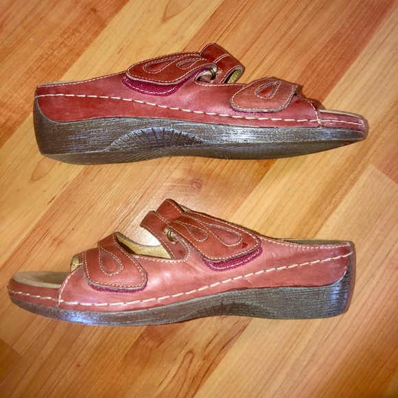 🩵2/$20 MIX & MATCH🌺Spring Step Sunshine Leather Open Toe Slide Sandal - Picture 4 of 8